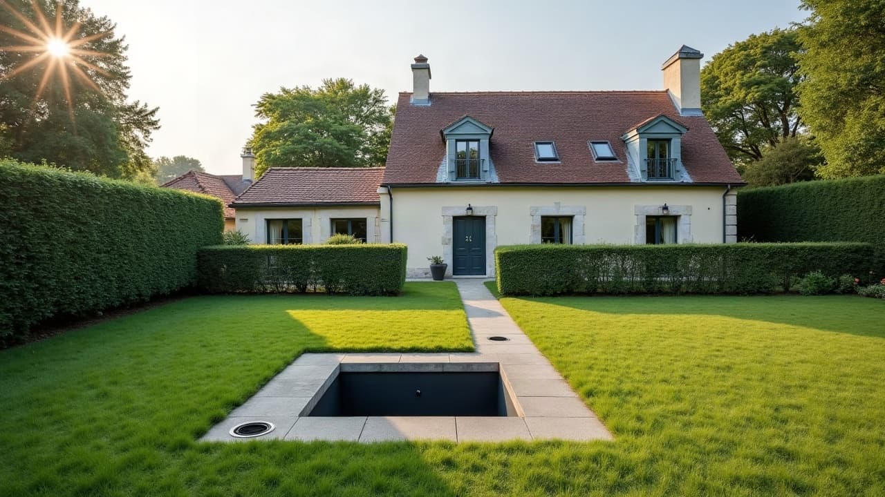 Cave troglodytique creusée dans le tuffeau en bordure de la Loire