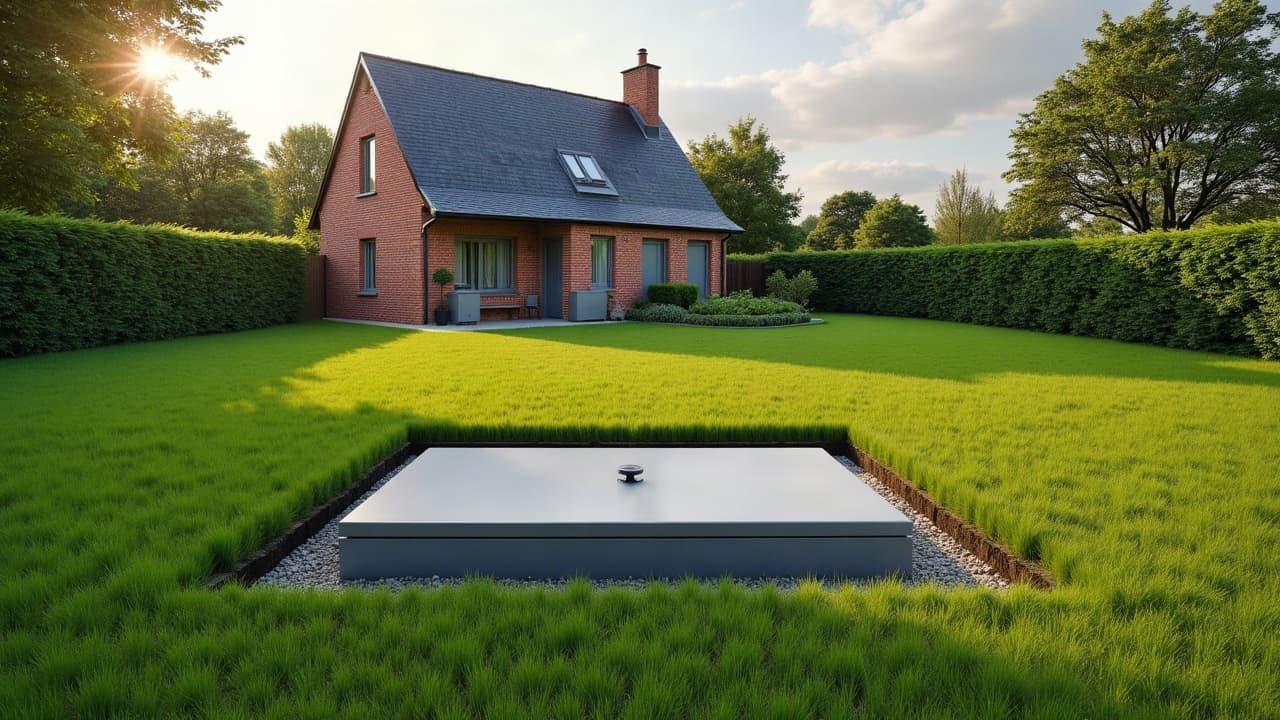 Jardin pavillonnaire sur plateau limoneux, région Hauts-de-France