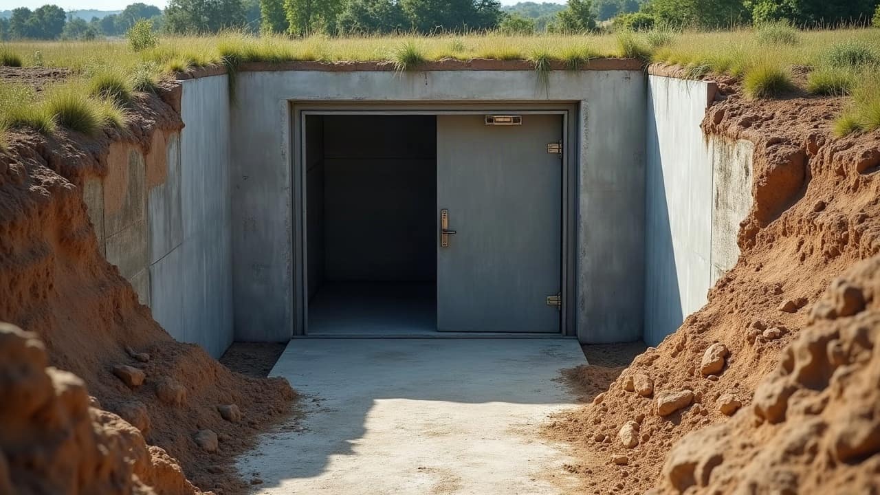 Coffrage et ferraillage propres dans une fouille nette avant coulage de béton
